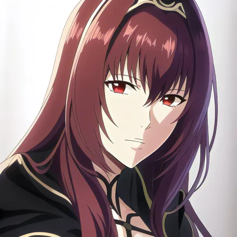 masterpiece, best quality, looking at viewer, portrait, 1girl, (scathach \(fate\)),