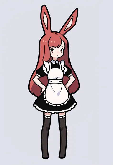 a cartoon of a woman in a bunny costume with a apron