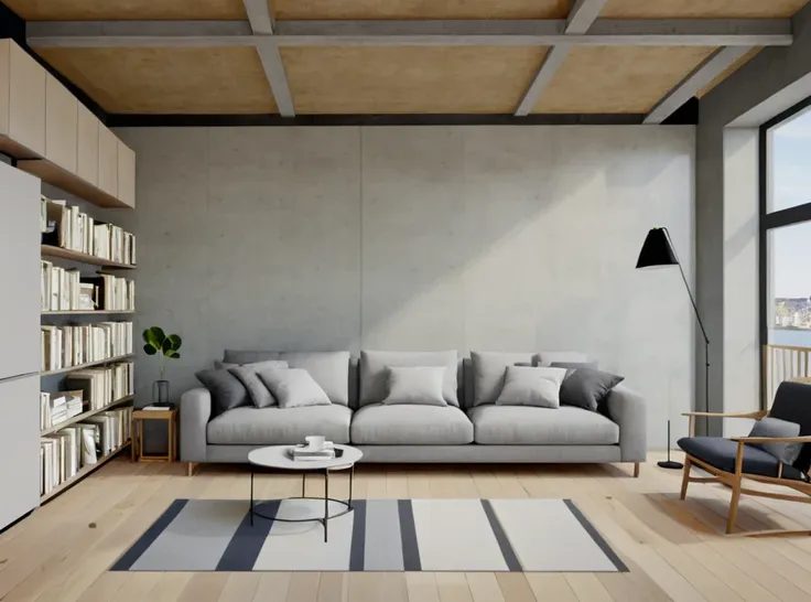 a view of a living room with a couch