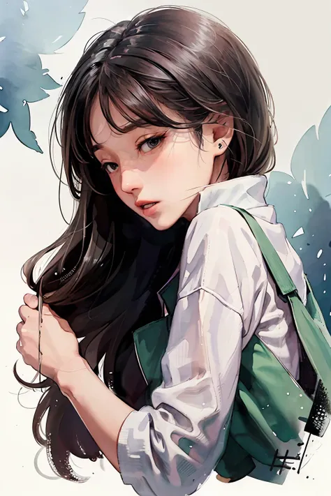 stechu,(white background:1.4), ((tachi-e)), original,(illustration:1.1),(best quality),(masterpiece:1.1),(extremely detailed CG unity 8k wallpaper:1.1), (colorful:0.9),(panorama shot:1.4),(solo:1.2), (ink splashing),(color splashing),((watercolor)), clear ...