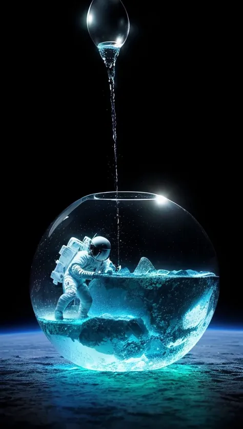 . <lora:rmadart3_noiseoffset:4>, <astronaut ((in the crystal vessel with water)), realistic, render, superb quality, creative, f...