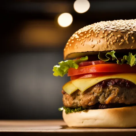 hamburger , high quality, f2.4, soft light