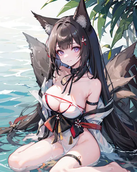 Amagi (Azur Lane) Wending Waters Serene Lotus Swimsuit 天城 走水静莲 泳装