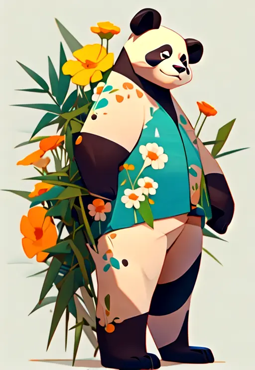 <niji-se-flowers>, 1panda