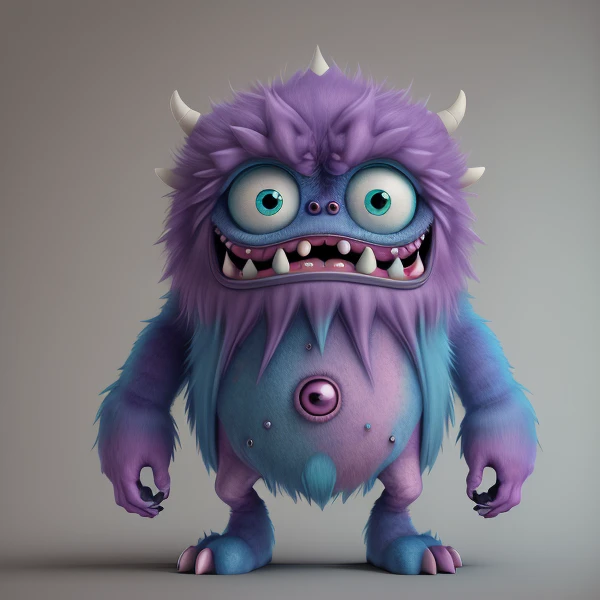 fantz cartoon monster design, furry monster,  ultra detailed, random colors,   <lora:small_monster:0.7>