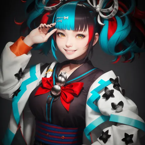 professional photo of sei, vibrant colors, colorful, sailor collar, smile, looking at viewer, cowboy shot, hands behind back, detailed skin, detailed eyes, volumetric light, highrez, masterpiece, best quality (sei:1)  <lora:Sei Shounagon:1>