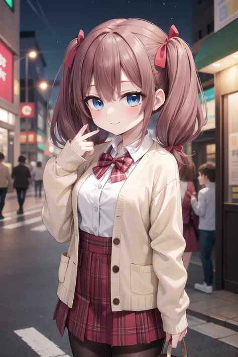 insanely detailed, absurdres, ultra-highres, ultra-detailed, best quality,
1girl, solo, nice hands, perfect hands
BREAK
(School Uniforms:1.2), (pink cardigan is fit body:1.4), ((do up a buttons, not loose):1.5), ((long sleeve, sleeves past wrists):1.2), (i...