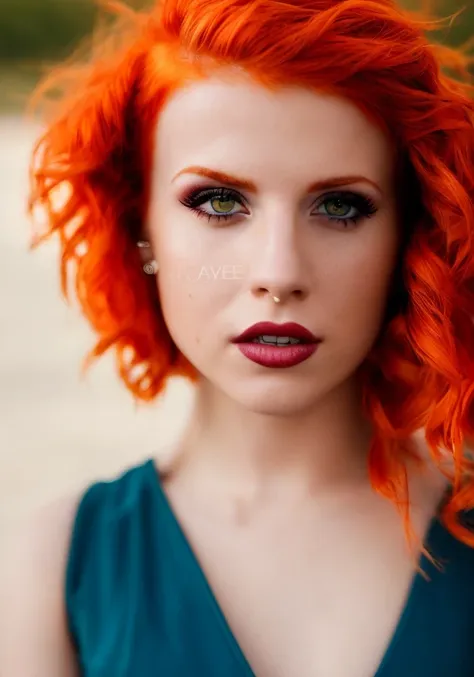 hayley williams (sharp focus:1.2), photo, attractive young woman, (beautiful face:1.1), detailed eyes, luscious lips, (cat eye m...