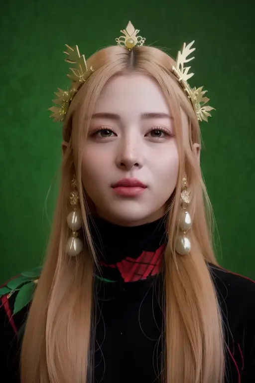 a beautiful empress portrait, smiling, blonde hair, perfect blue eyes, with a brilliant, impossible striking big Christmas headpiece, clothes Santa robes, everything Christmas, snow, symmetrical, dramatic studio lighting, rococo, baroque, greens, asian, hy...