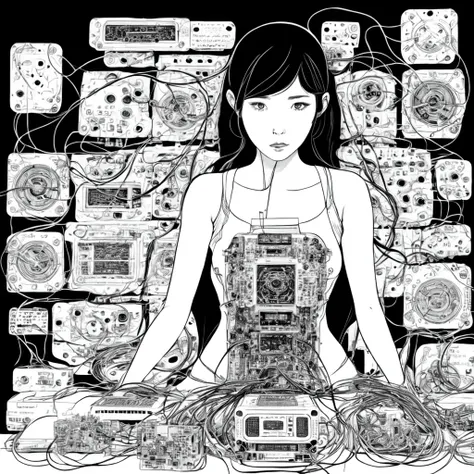 djz Lineart Girl