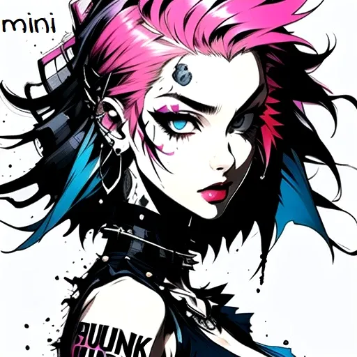 Beautiful Punk Woman