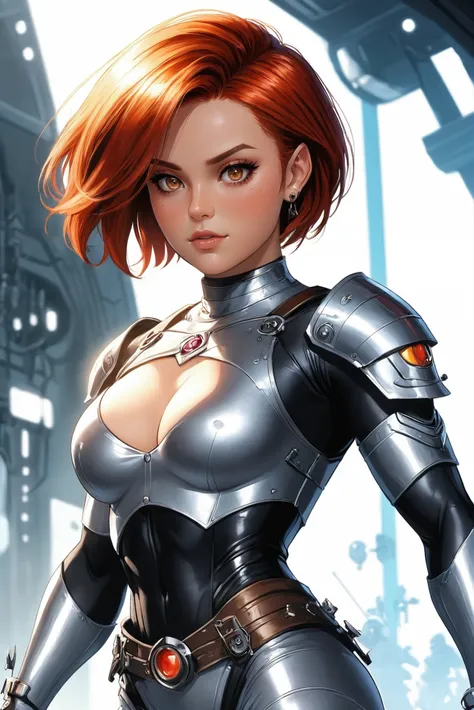 <lora:EnvyStarlightAnime13:1.25:1.25:lbw=SDXL_STYLE>cyberpunk noir, close-up, cute anime style, 1girl, woman, elf sci-fi legionnaire, sexy armor, bombshell hair, brown hair, spiked hair, chubby, narrow waist, medium breasts, (african, dark skin:0.6), therm...