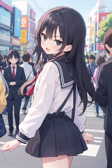 <lora:gekioko_v250:1>
(cleavage:-1.5),
insanely detailed, absurdres, ultra-highres, ultra-detailed, best quality,
1girl, solo, nice hands, perfect hands,
BREAK,
(wearing school uniform),
angry, open mouth, cowboy shot,
BREAK,
slender, kawaii, perfect symm...