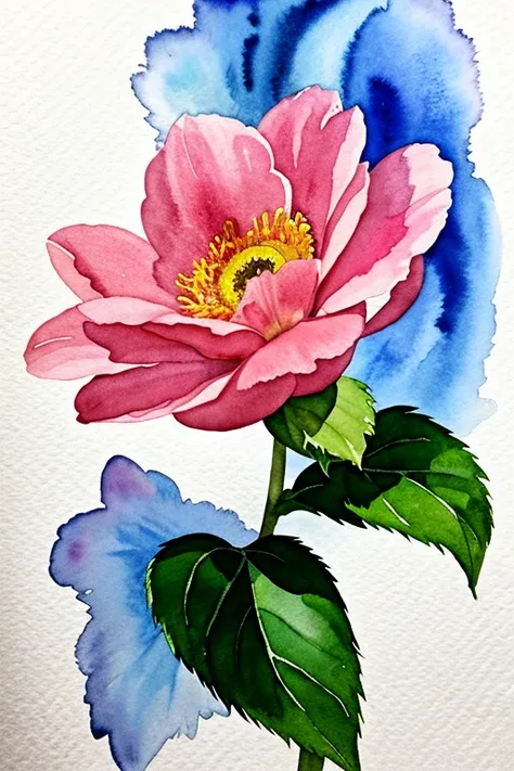 (masterpiece, beat quality, official art, watercolor sketch), a flower