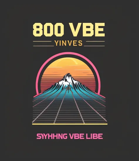 80's style tshirt design, 80's vibe, synthwave retro
