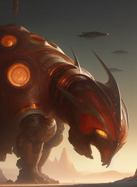 (extremely detailed CG octane render 8k wallpaper), full shot body photo of a (((sci-fi))) astronaut ((cat)), red details, gold details, bionic battle suit, a black hexagonal futuristic alien landscape in the background, ornate, shiny, polished, metallic, professional majestic oil painting by Ed Blinkey, Atey Ghailan, Studio Ghibli, by Jeremy Mann, Greg Manchess, Antonio Moro, trending on ArtStation, trending on CGSociety, Intricate, High Detail, Sharp focus, dramatic, by midjourney, realism, beautiful and detailed lighting, shadows, by Jeremy Lipking, by Antonio J. Manzanedo, by Frederic Remington, by HW Hansen, by Charles Marion Russell, by William Herbert Dunton