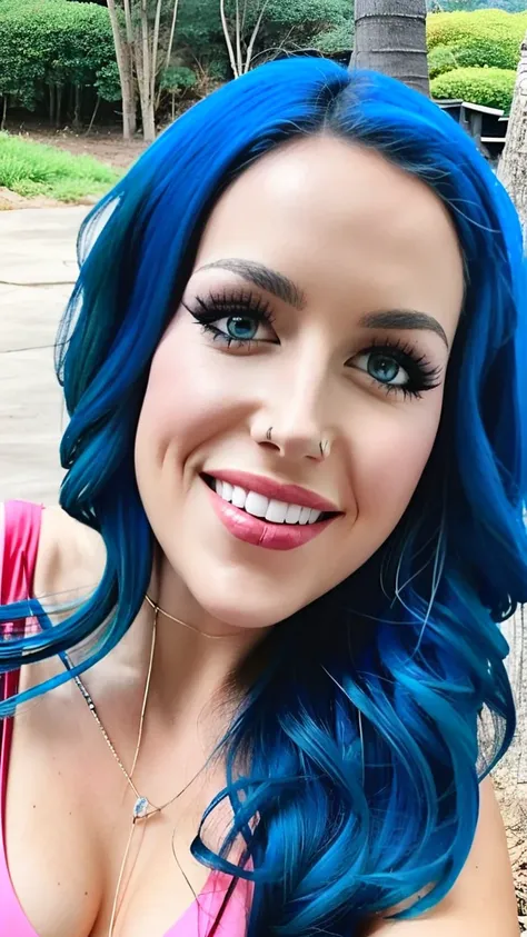 (AlissaWhiteGluzQuiron woman), (blue hair:1.2), 
Posing seductively, at beach, wearing a pink bikini,
<lyco:quiron_AlissaWhiteGluz_Lycoris_v5:1.0>