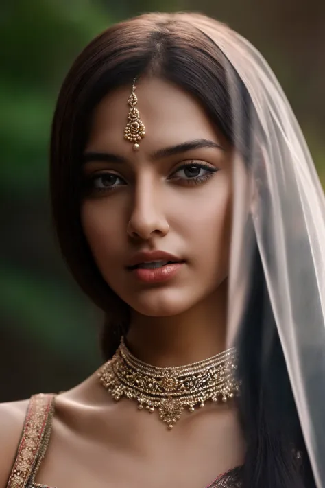 a woman in a bridal dress with a veil over her head