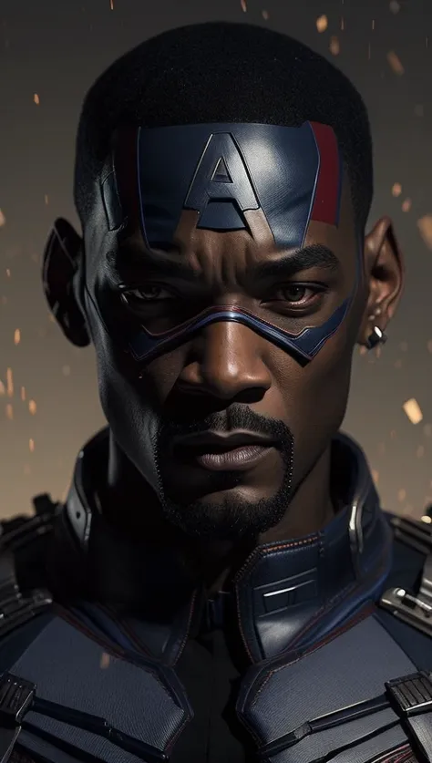 . tarantino style will smith as captain america 8k, high definition, detailed face, detailed face, detailed eyes, detailed suit,...