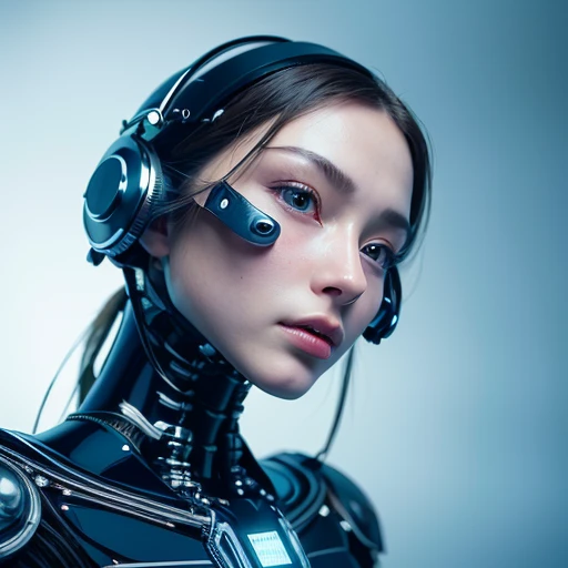 complex 3d render ultra detailed of a beautiful porcelain profile woman android face, cyborg, robotic parts, 150 mm, beautiful studio soft light, rim light, vibrant details, luxurious cyberpunk, lace, hyperrealistic, anatomical, facial muscles, cable electric wires, microchip, elegant, beautiful background, octane render, H. R. Giger style, 8k, best quality, masterpiece, illustration, an extremely delicate and beautiful, extremely detailed ,CG ,unity ,wallpaper, (realistic, photo-realistic:1.37),Amazing, finely detail, masterpiece,best quality,official art, extremely detailed CG unity 8k wallpaper, absurdres, incredibly absurdres, <lora:japaneseDollLikeness_v10:0.1>, <lora:koreanDollLikeness_v10:0.5>, robot, silver halmet, full body, sitting