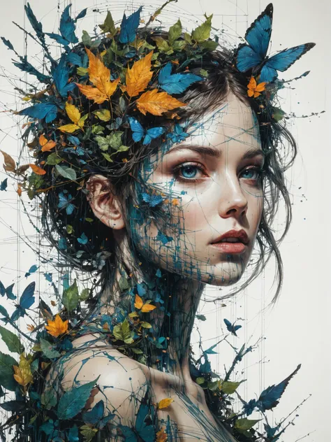 mysterious silhouette forest woman, by Minjae Lee, Carne Griffiths, Emily Kell, Geoffroy Thoorens, Aaron Horkey, Jordan Grimmer, Greg Rutkowski, amazing depth, masterwork, surreal, geometric patterns, intricately detailed, bokeh, perfect balanced, deep fin...