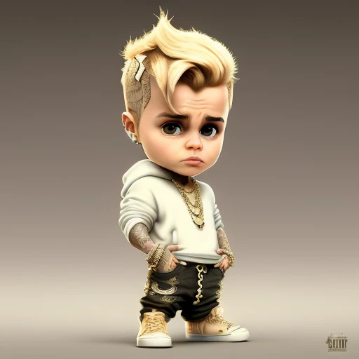 cbzbb , ((justin bieber)) ,charachter ,cute, little, beautiful, devian art, trending artstation, digital art, detailed, cute, re...