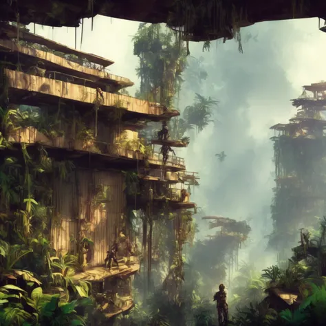 textless, junglepunk village