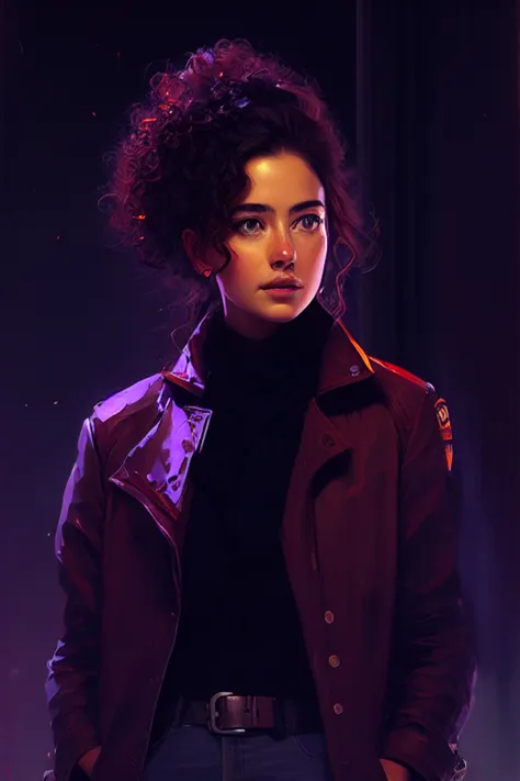 style-empire, (samdoesart:1.1) (dreamlikeart:1) full body portrait of a beautiful young lady, curly hair, (sci-fi:1.2), masterpi...