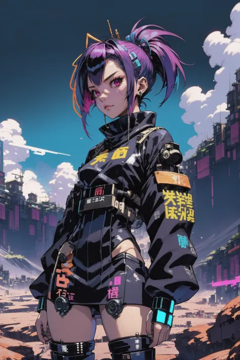 kyotopunk, cyberpunk, anime style, <lora:EnvyKyotopunkXL01:0.8><lora:EnvySendNoodzXL01:0>1girl, woman, beautiful, noon, scenery, in a Deep Crater Shadows<lora:EnvyBetterHiresFixXL01:0:hr=1>