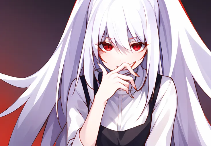 <lora:isla plastic memories:0.8>, red eyes, white hair, (high quality, best quality:1.4), magic