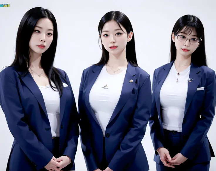 three asian women in business attire posing for a picture