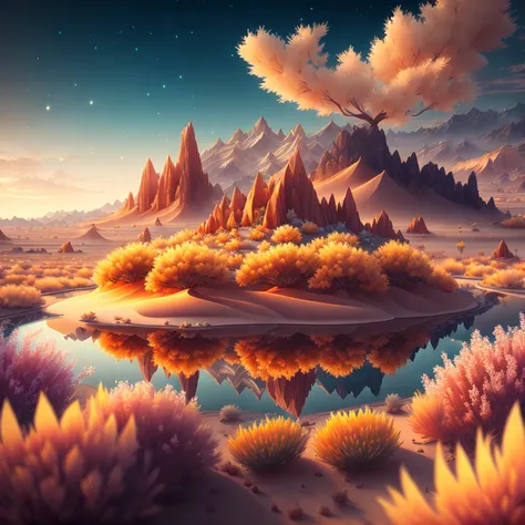 masterpiece, best quality, high quality, extremely detailed cg unity 8k wallpaper,flowering landscape ,a dry place like an empty...