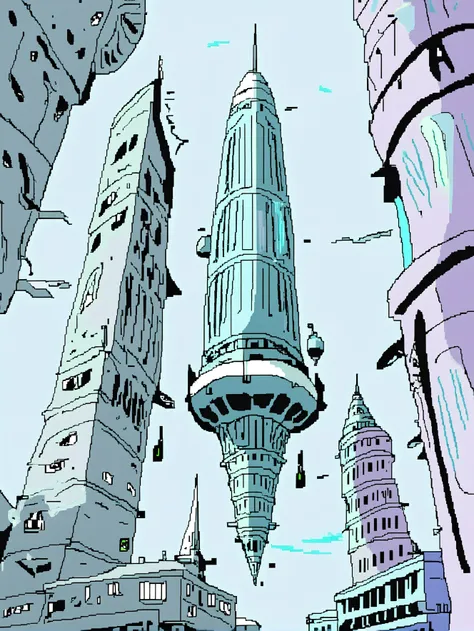 MSPaint drawing of whimsical,epic scifi sky city outside of time<lora:SDXL_MSPaint_Portrait:1>