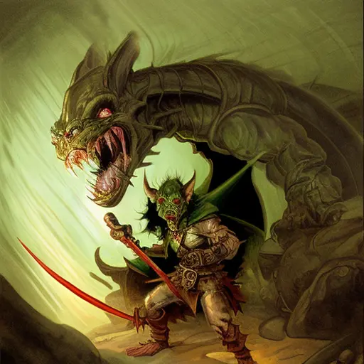 goblin in a dungeon, fantasy art, dungeons and dragons, portrait