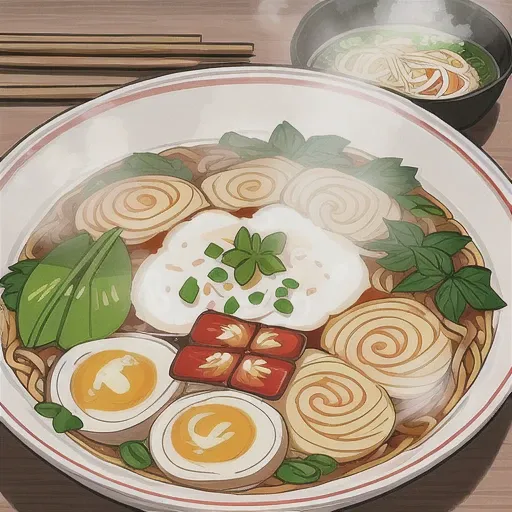 highly detailed raw drawing of (a bowl of hot steamy ramen), (intricate details)