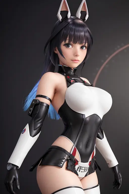 masterpiece, best quality, photorealistic, beautiful lighting, 1girl, bangs, black blackground, mecha musume, pilot suit <lora:Kaede Agatsuma V2_2:1>