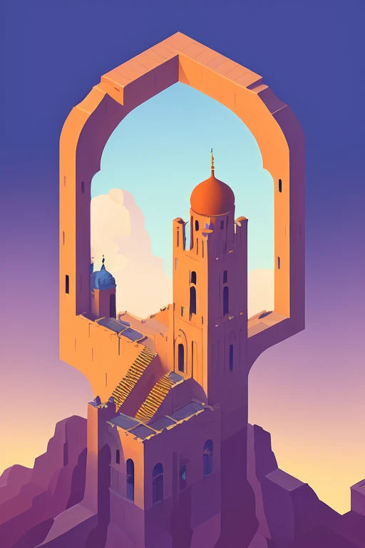 <lora:s1-monument valley_dreamlike-000008:0.45>, 
(by phil noto, by pixar, by cory loftis, by ed mell, by drew struzan, by alber...