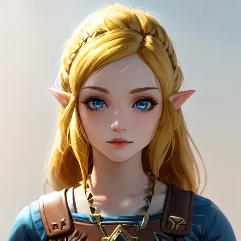 official, 1girl, blonde hair, blue eyes, (in the style of ocarina of time:1.2), (masterpiece:1.2), (best quality:1.2), amazing, ...