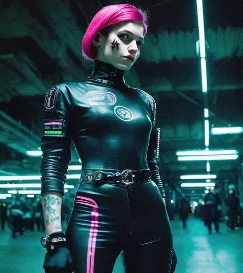 documentary film still, photography feature article
alternative egirl tattoos
cyberpunk factory (underground) background, winning
svelte female worker wearing tight fashion retro boilersuit, busy engineering working on the alien artefact
by Victor Warner ...