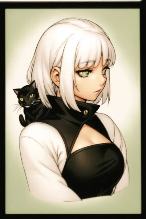 少女与猫 骷髅