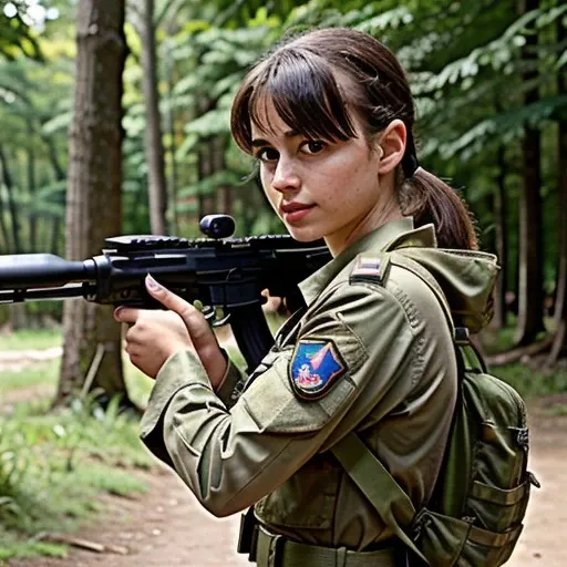 Uma mulher soldado de Guerra