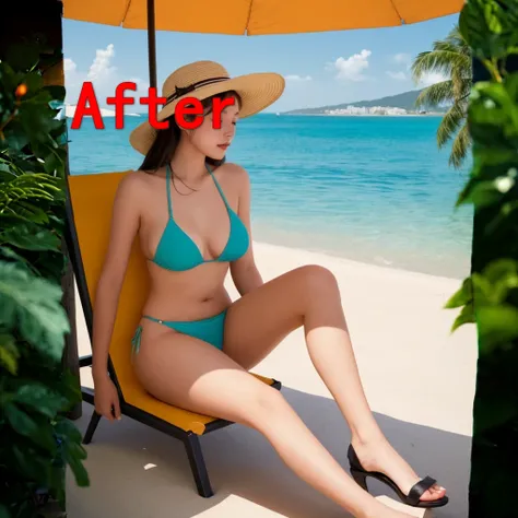 sunbathing一起日光浴，眺望远方大海