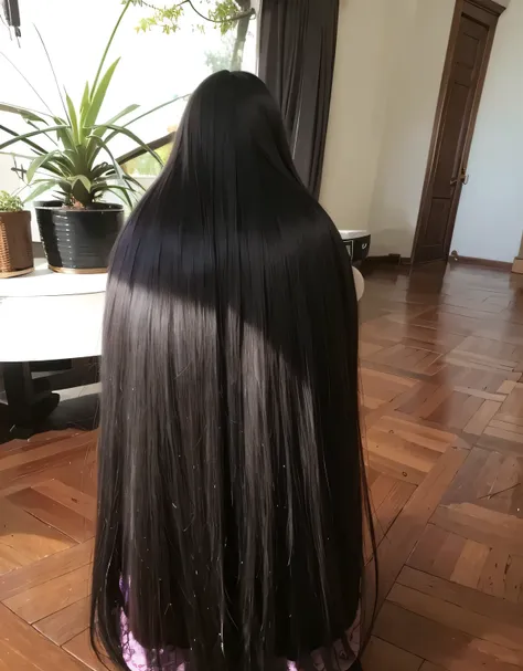 Japanese absurdly long hair  mature back stylse 001