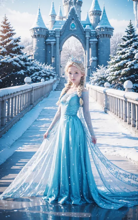 Dapeng - Elsa themed portrait photography style model