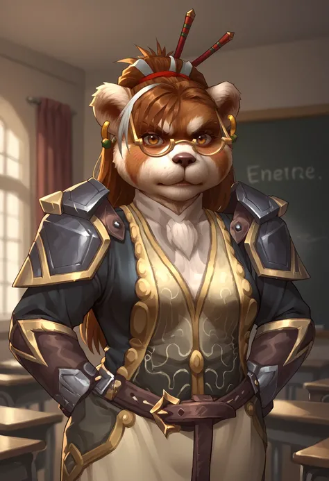 Pandaren Headmistress OC - World of Warcraft SDXL Pony