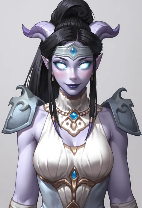 Draenei in Mooncloth OC - World of Warcraft SDXL Pony