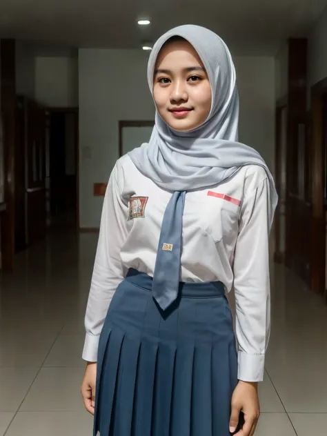 Indonesian High School Uniform with Hijab