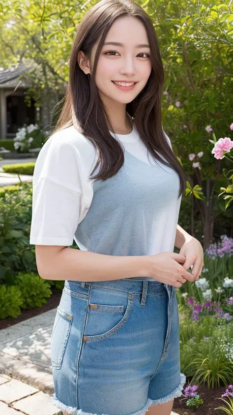 Cute Japanese Girl Outside