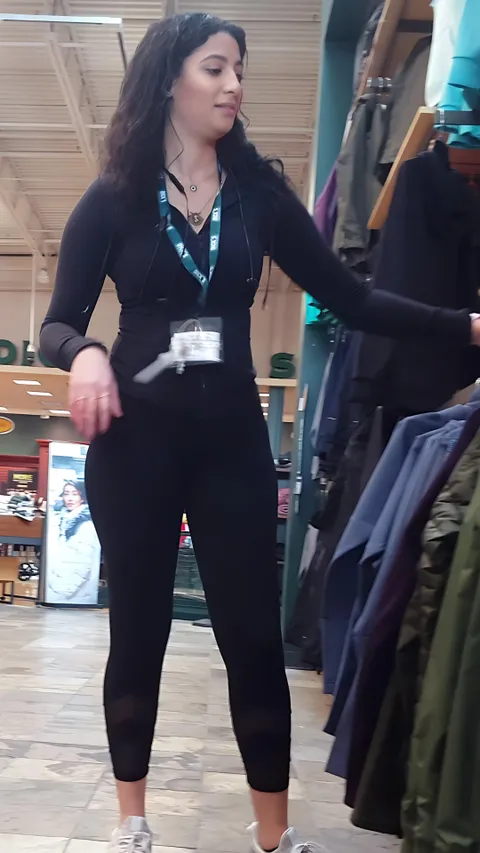 remove top show off yoga pants