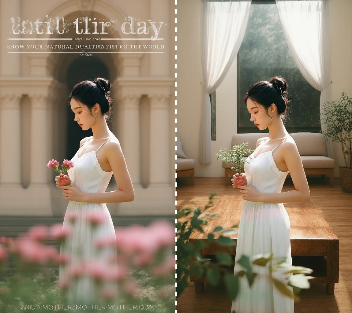 Upload a photo and the background of your photo will be randomly changed.